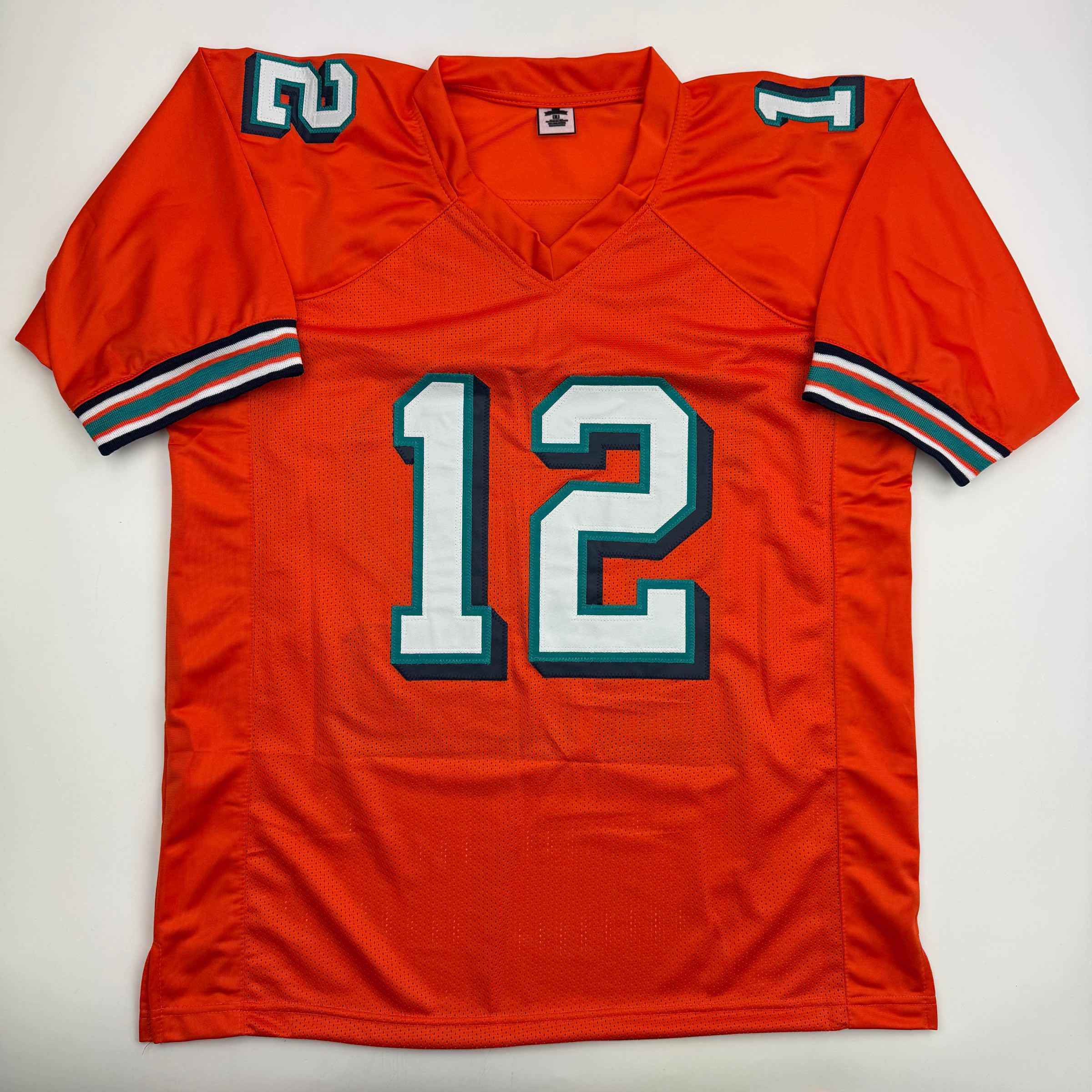Autographed/Signed Bob Griese Miami Orange Football Jersey JSA COA
