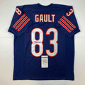 Autographed/Signed Willie Gault Chicago Blue Football Jersey JSA COA