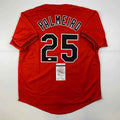 Autographed/Signed Rafael Palmeiro Baltimore Orange Baseball Jersey JSA COA