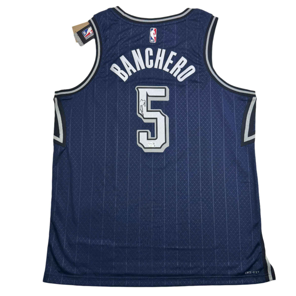 Autographed/Signed Paolo Banchero Orlando Nike Swingman City Edition Jersey Fanatics COA