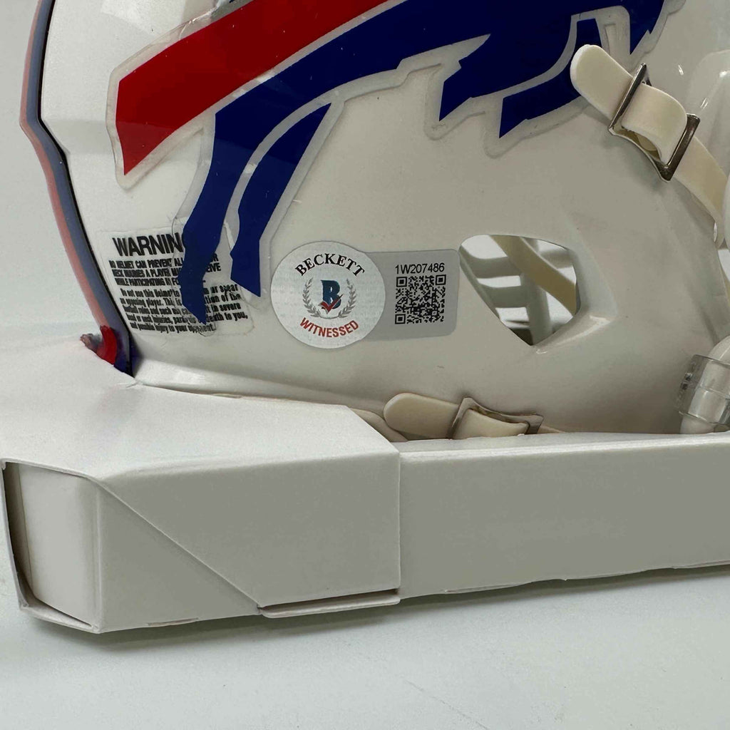 Autographed/Signed Thurman Thomas Buffalo Bills Mini Football Helmet Beckett BAS COA