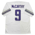 Autographed/Signed J.J. JJ McCarthy Minnesota Winter Warrior White Football Jersey Beckett BAS COA