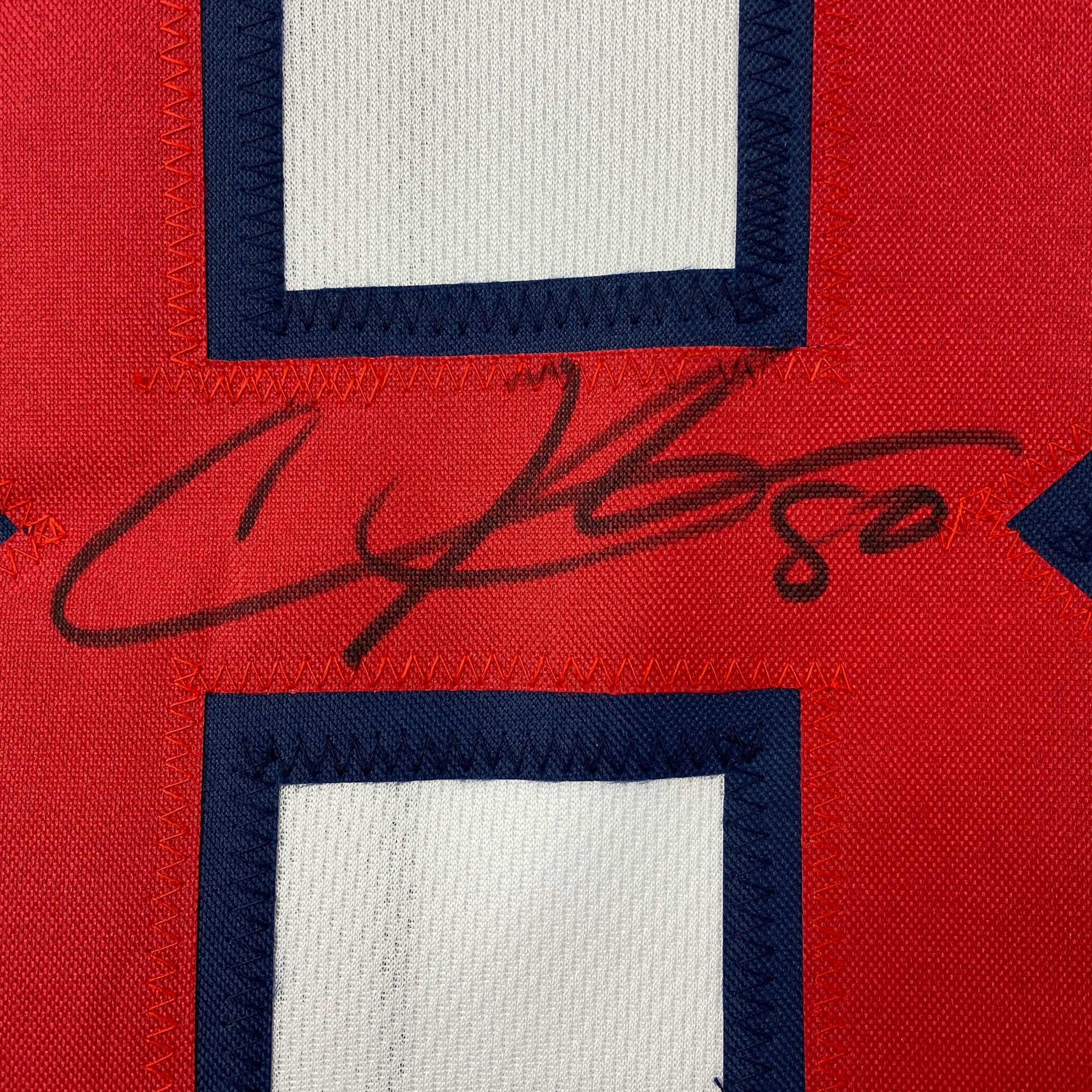 Autographed/Signed Andre Johnson Houston White Football Jersey JSA COA