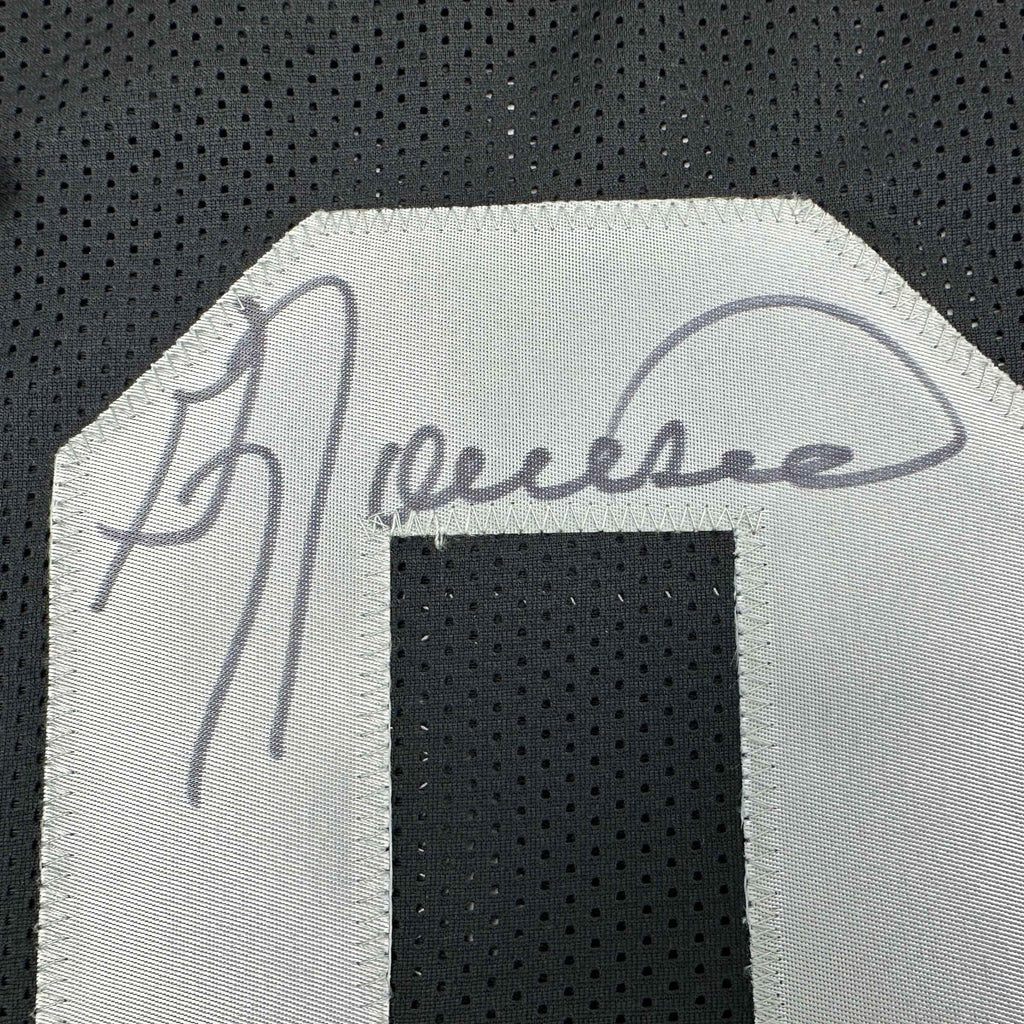 Autographed/Signed Greg Townsend Oakland Black Football Jersey JSA COA