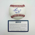 Autographed/Signed Chipper Jones HOF 18 Rawlings Official Major League Baseball ROMLSteiner COA