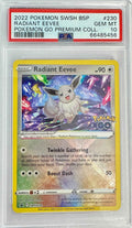 Graded 2022 PKM SWSH BSP Radiant Eevee #230 PKM GO Premium Collection Trading Card Game PSA 10 Gem Mint