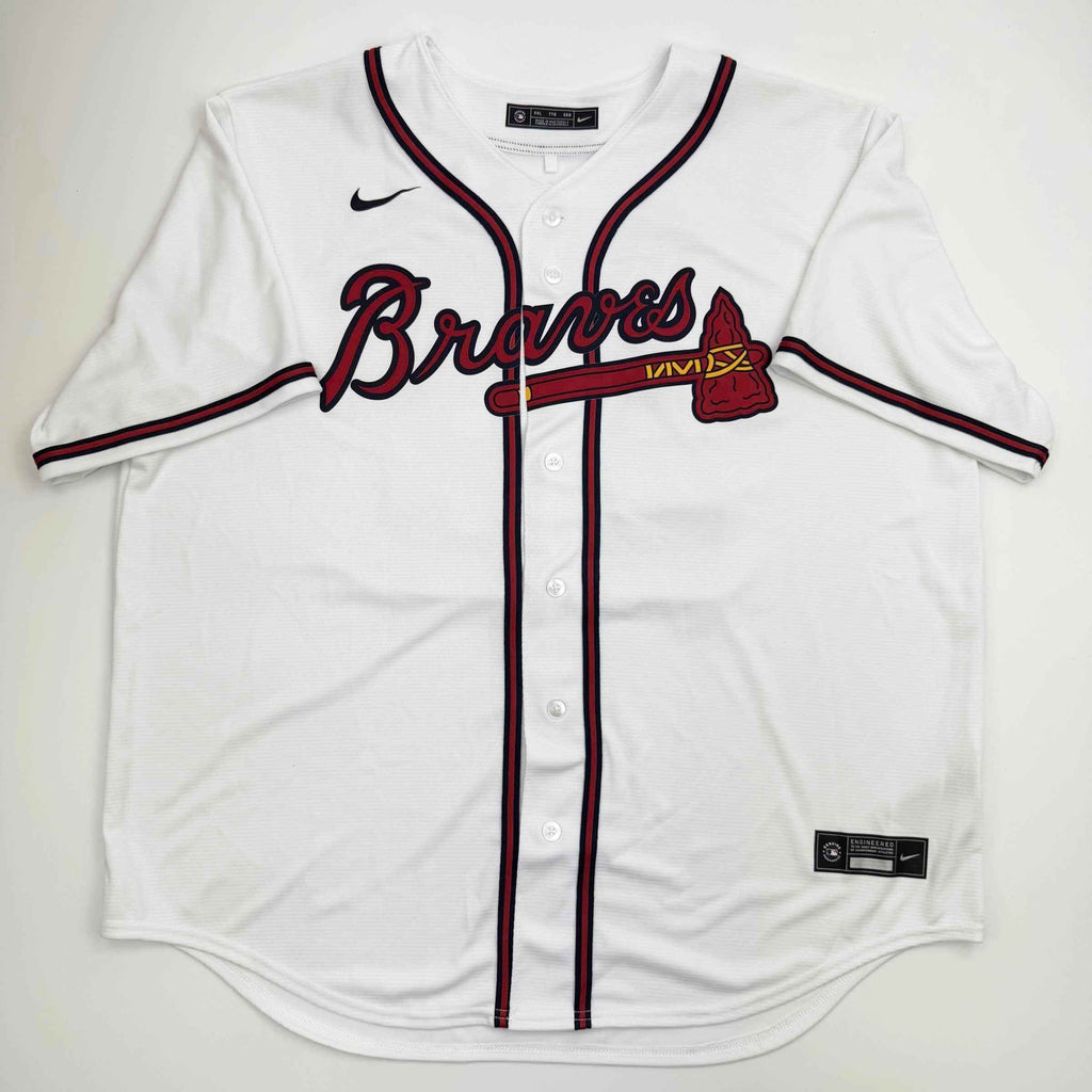Autographed/Signed Matt Olson Atlanta Braves White Baseball Jersey Fanatics COA