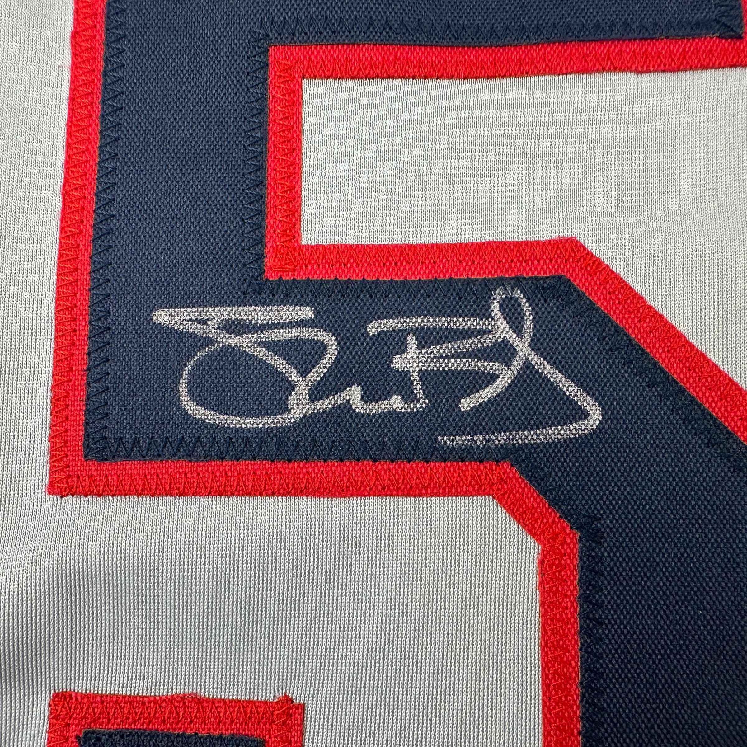 Autographed/Signed Shane Bieber Cleveland Grey Baseball Jersey JSA COA