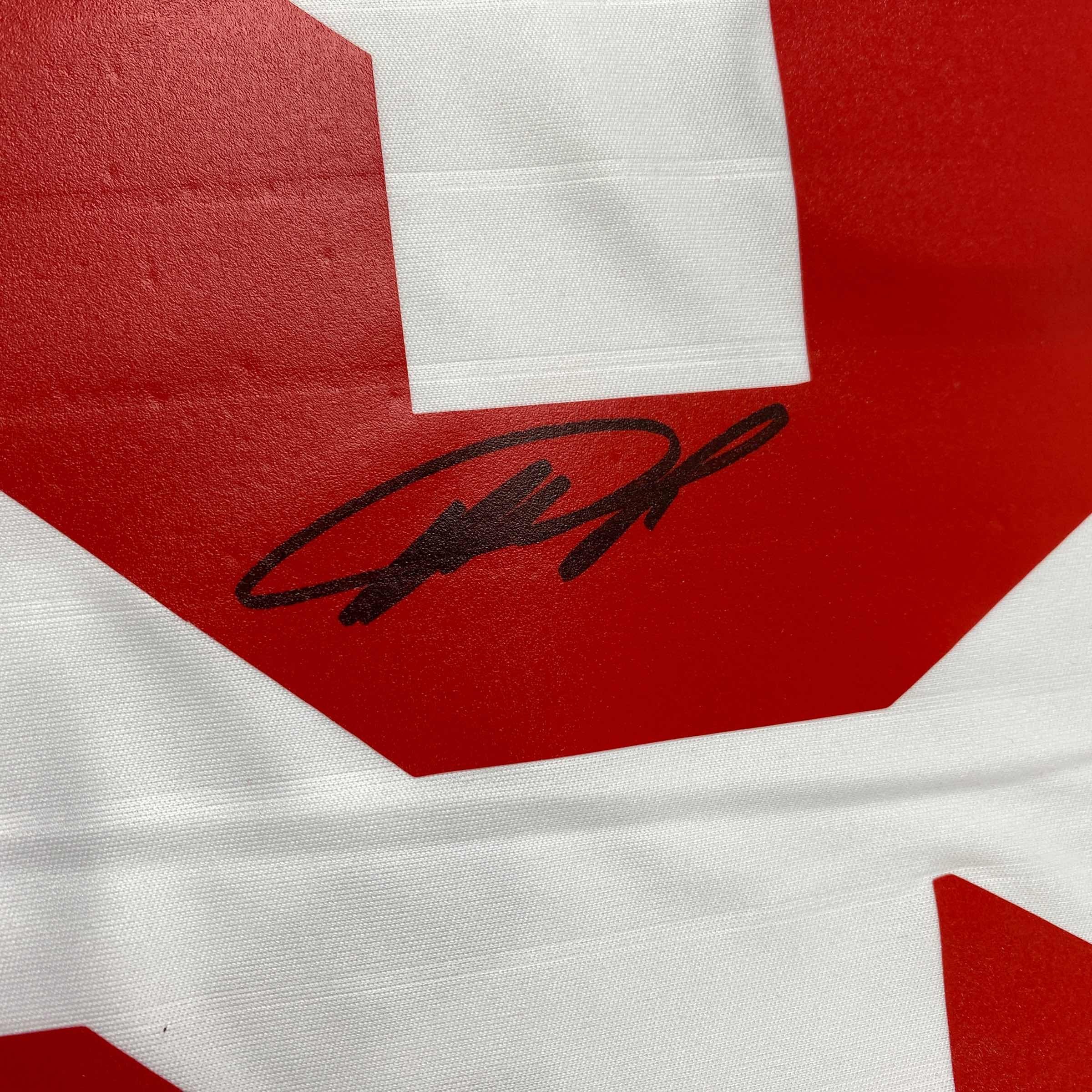 Autographed/Signed Ricardo Kaka AC Milan White Soccer Futbol Jersey Beckett BAS COA