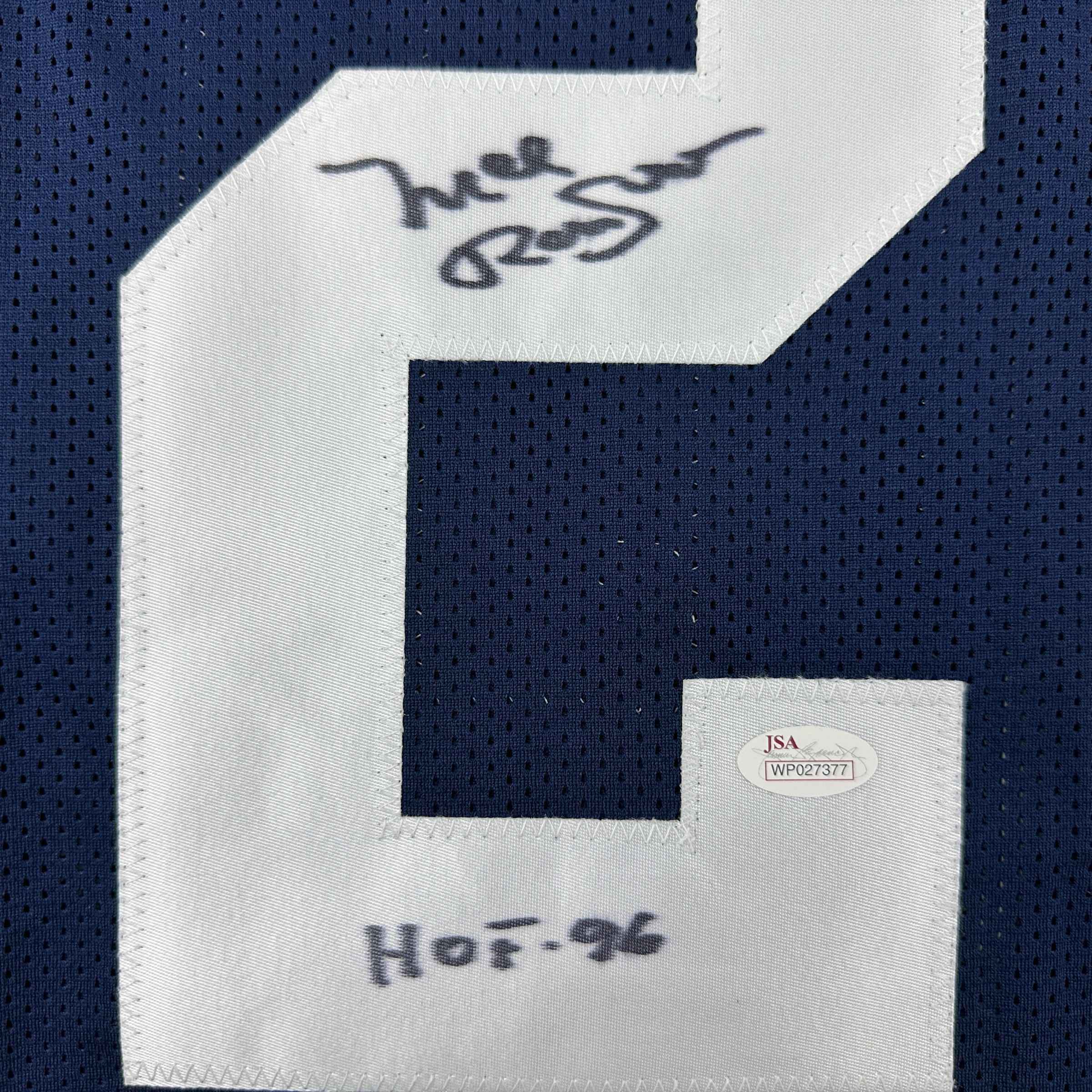 Autographed/Signed Mel Renfro HOF 96 Dallas Thanksgiving Day Football Jersey JSA COA