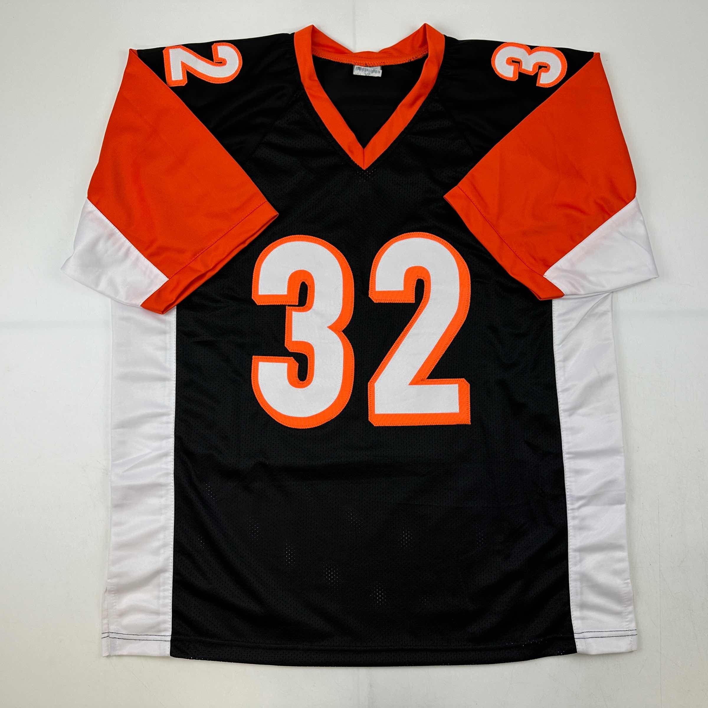 Autographed/Signed Rudi Johnson Cincinnati Black Football Jersey JSA COA