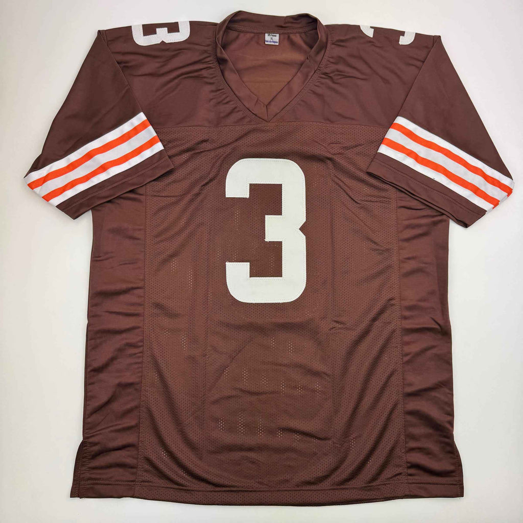 Autographed/Signed Jerry Jeudy Cleveland Brown Football Jersey Beckett BAS COA