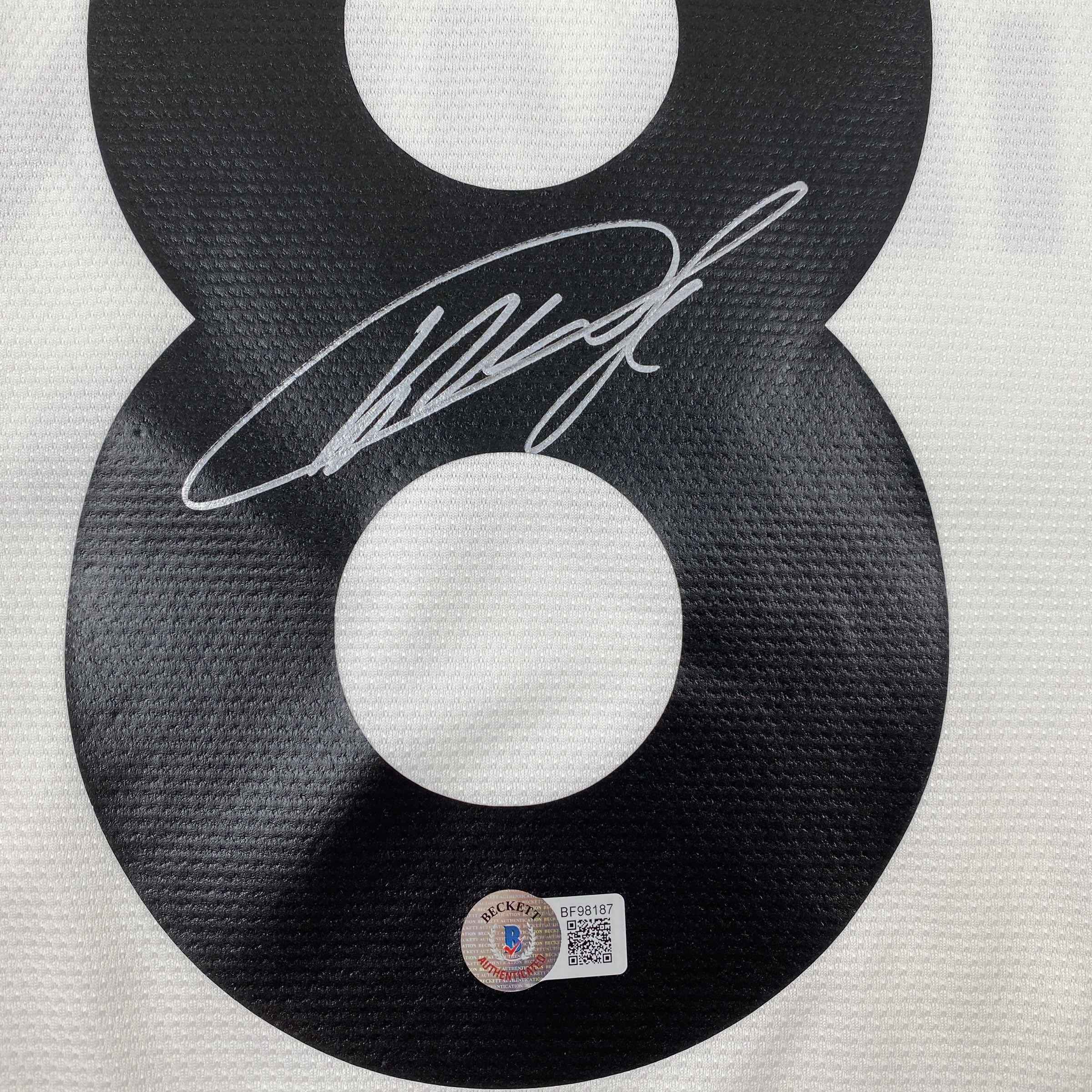 Autographed/Signed Ricardo Kaka Real Madrid White Soccer Futbol Jersey Beckett BAS COA