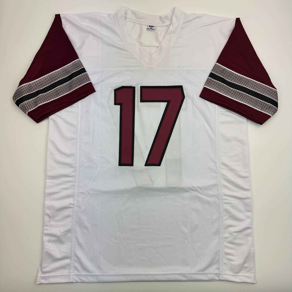 Autographed/Signed Terry McLaurin Washington White Football Jersey Beckett BAS COA