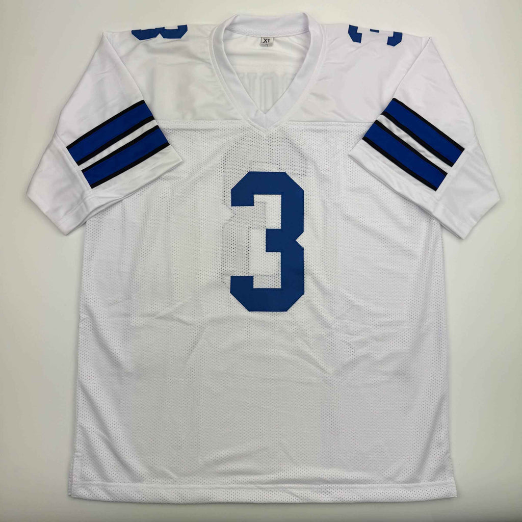 Autographed/Signed Brandin Cooks Dallas White Football Jersey JSA COA