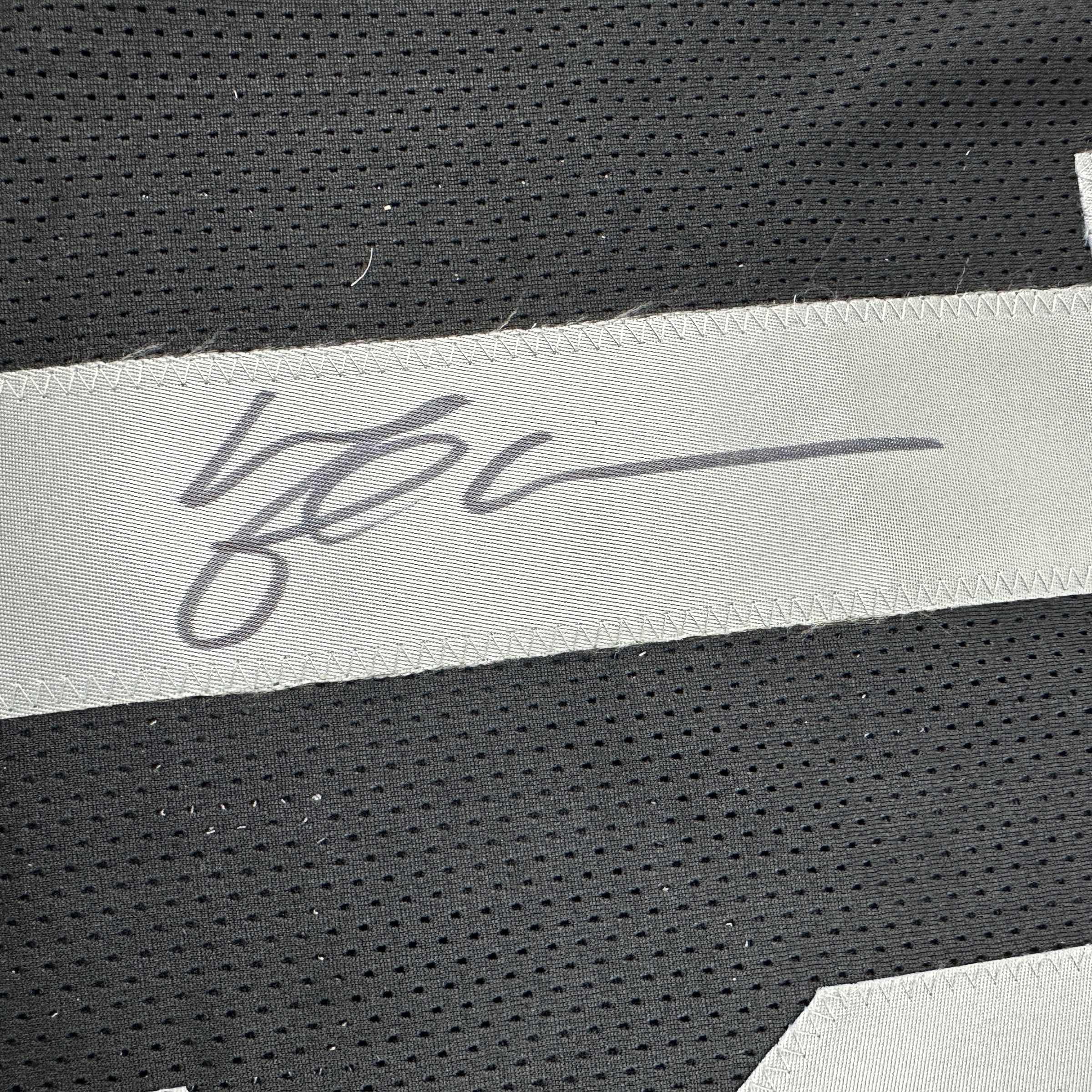 Autographed/Signed Michael Crabtree Oakland Las Vegas Black Football Jersey JSA COA