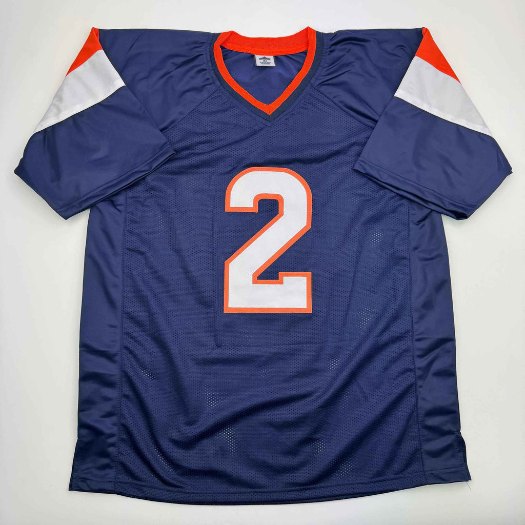 Autographed/Signed Patrick Surtain II Denver Blue Football Jersey JSA COA #2