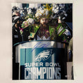 Autographed/Signed Jason Kelce Super Bowl Parade Speech Mummers Philadelphia Eagles 16x20 Football Photo PSA COA