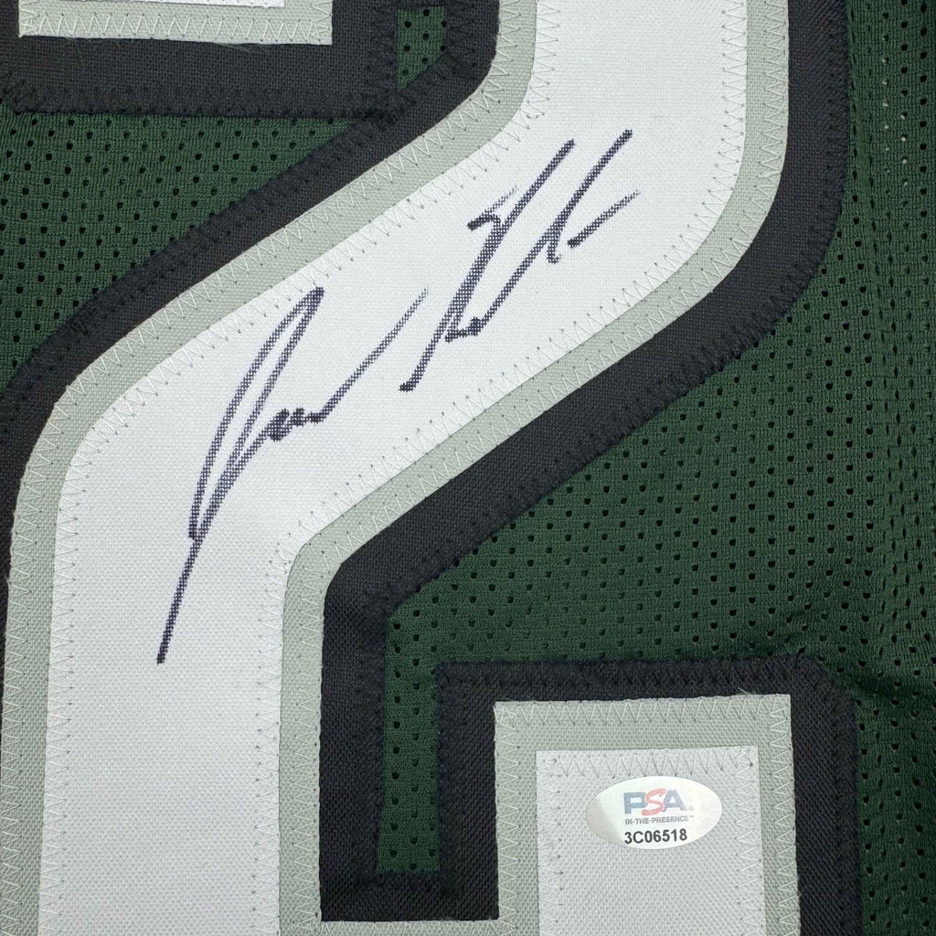Autographed/Signed Jason Kelce Philadelphia Green Football Jersey PSA COA