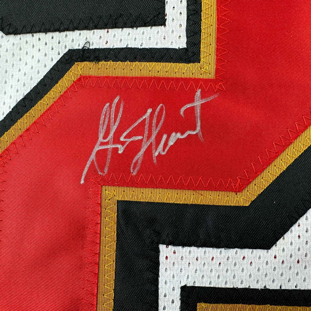 Autographed/Signed Garrison Hearst San Francisco White Football Jersey JSA COA