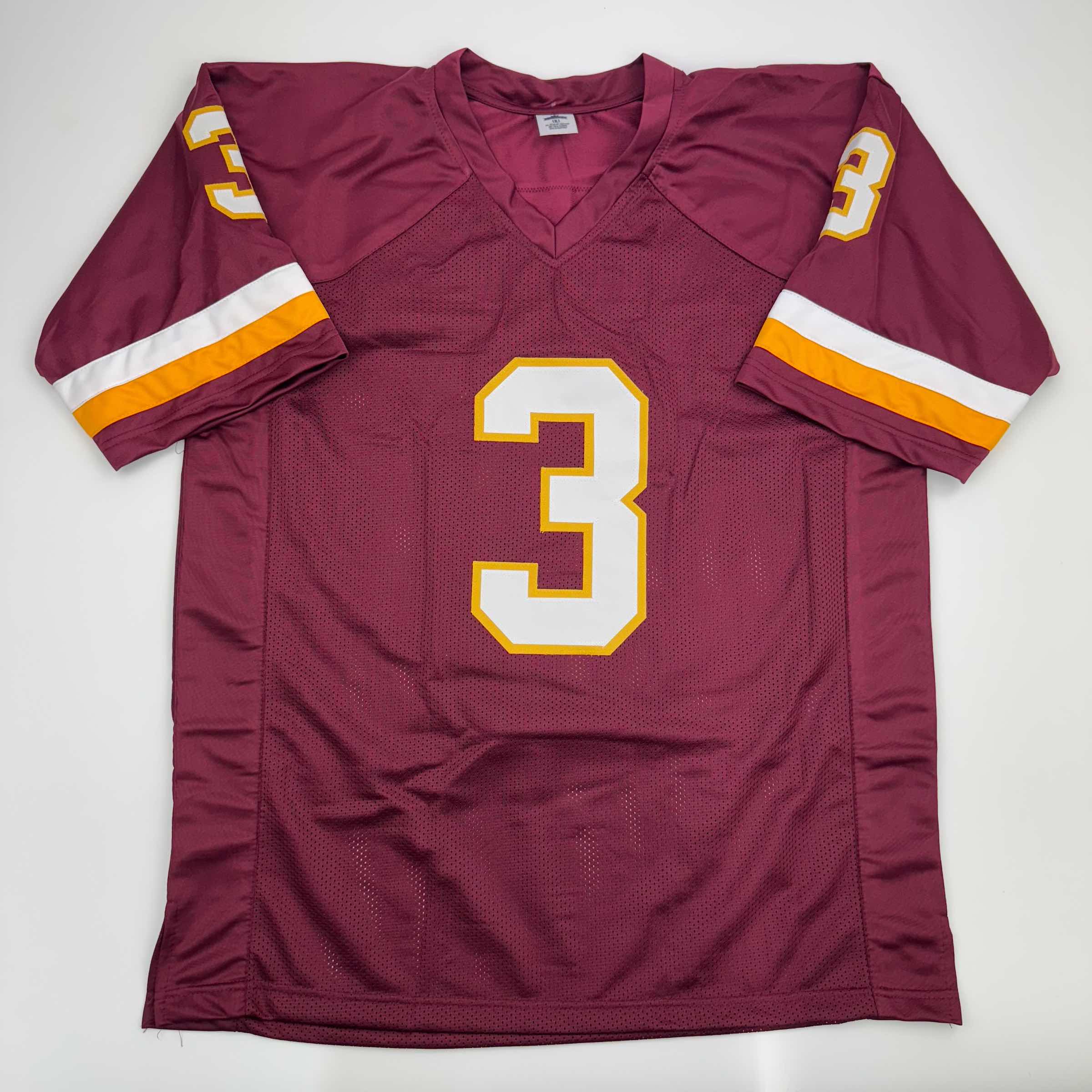 Autographed/Signed Mark Moseley 82 MVP Washington Burgundy Football Jersey Beckett BAS COA