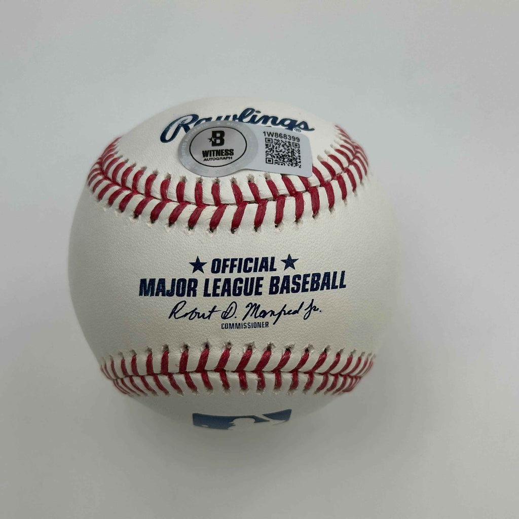 Autographed/Signed Frank Thomas Rawlings Official Major League Baseball ROML Beckett BAS COA Auto