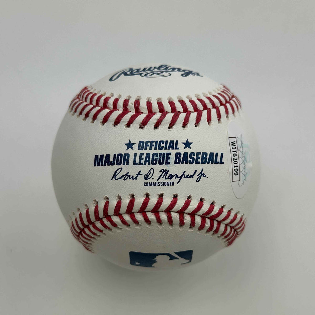 Autographed/Signed Wade Boggs Rawlings Official Major League Baseball ROML JSA COA Auto