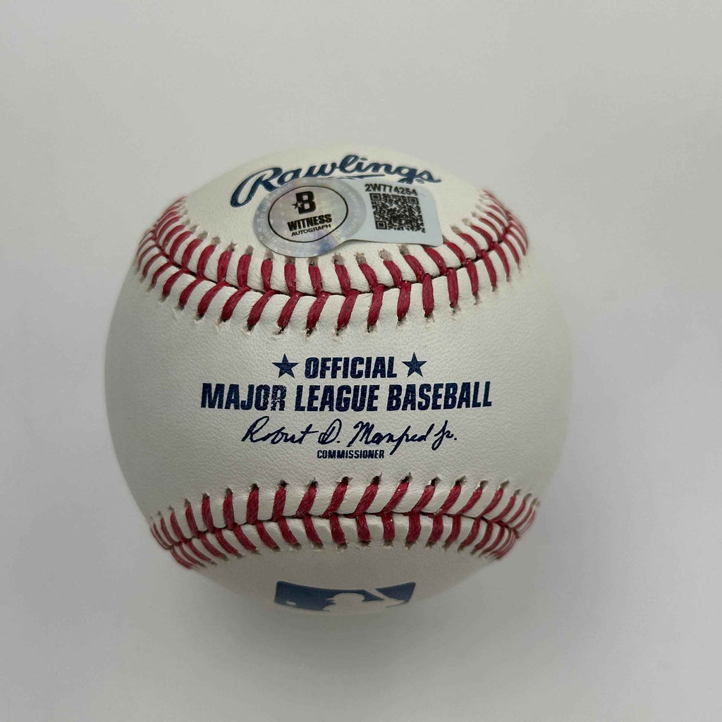 Autographed/Signed Ferguson Fergie Jenkins Rawlings Official Major League Baseball ROML Beckett BAS COA