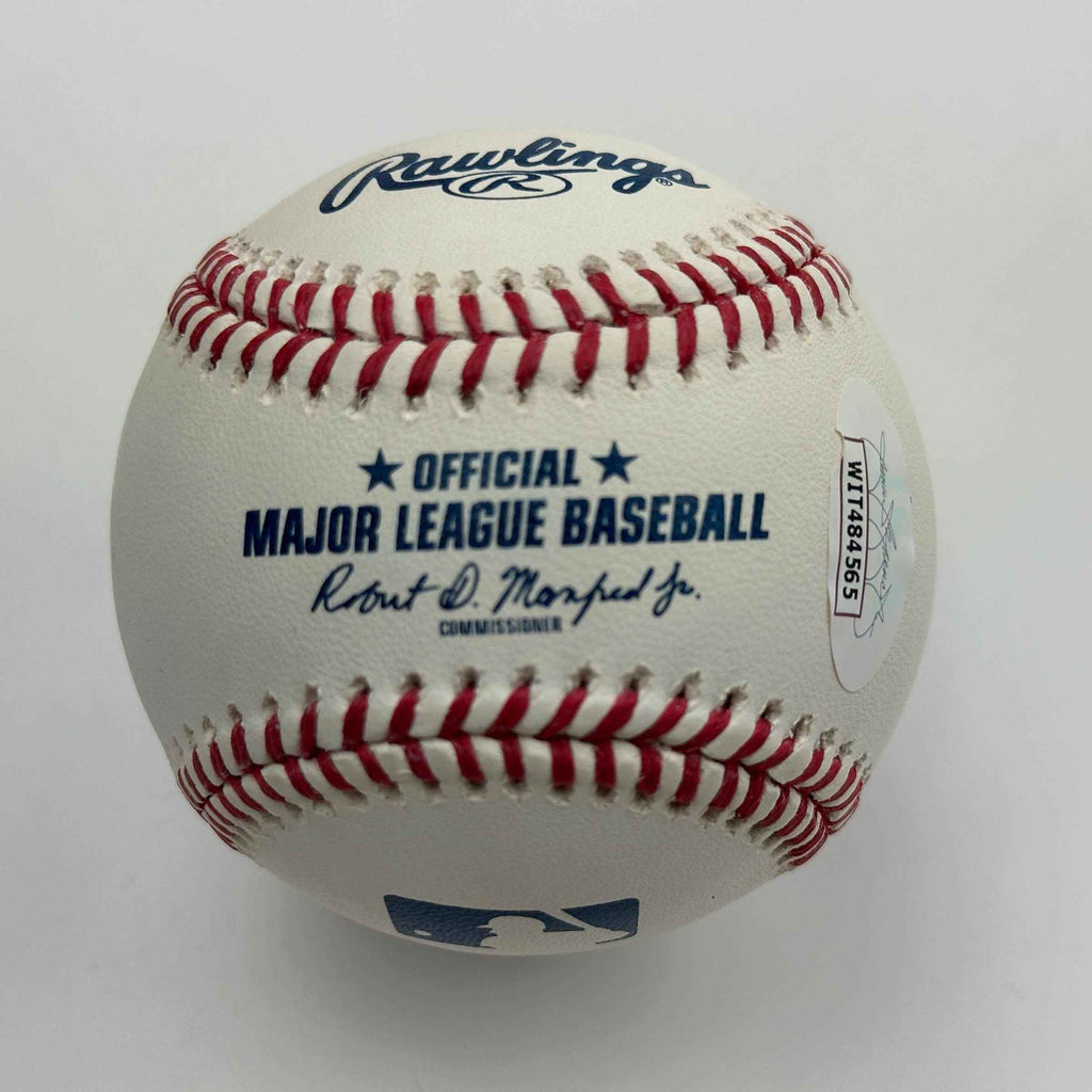 Autographed/Signed John Rocker 99 NL Champs Rawlings Official Major League ROML Baseball JSA COA