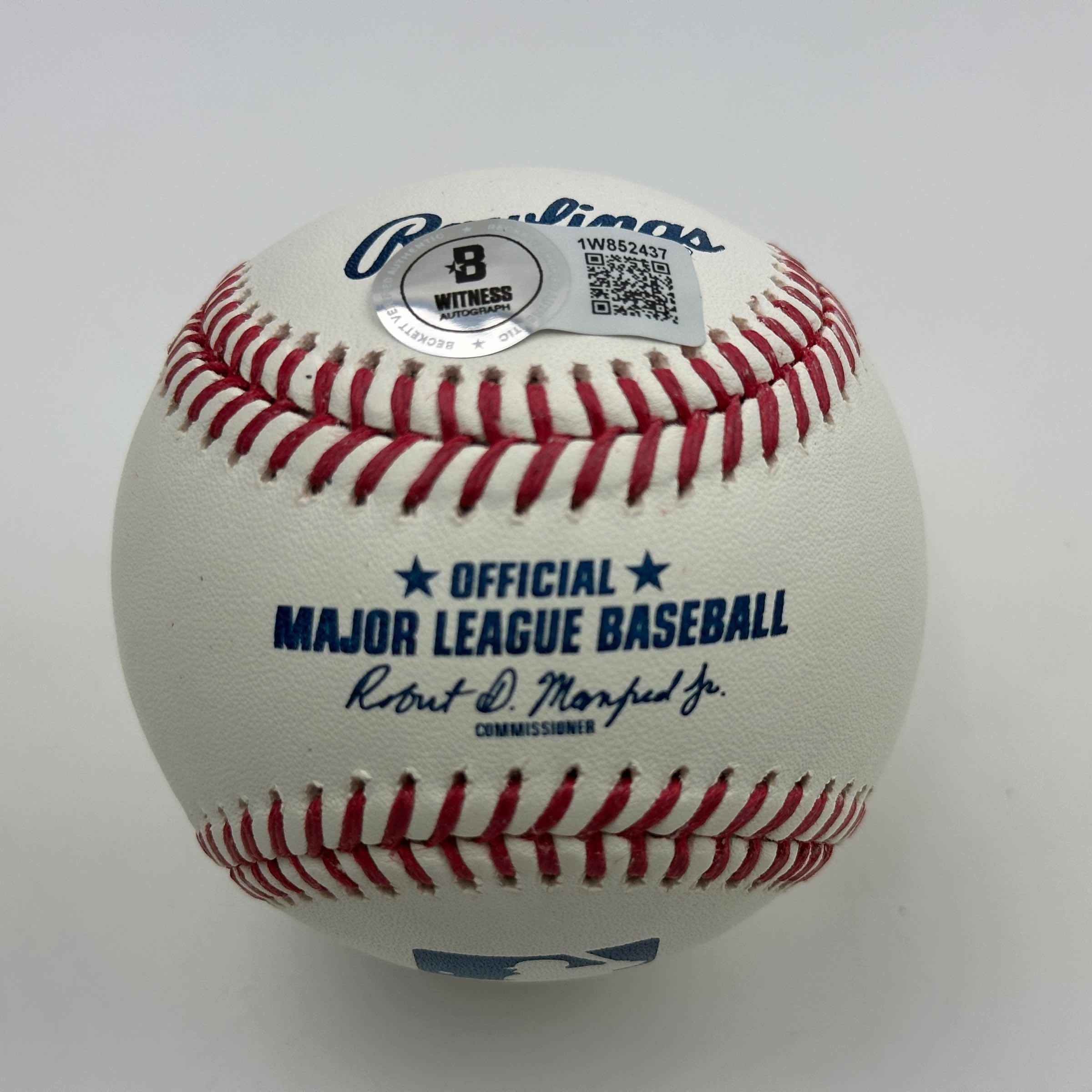 Autographed/Signed Jose Canseco Rawlings Official Major League Baseball ROML Beckett BAS COA