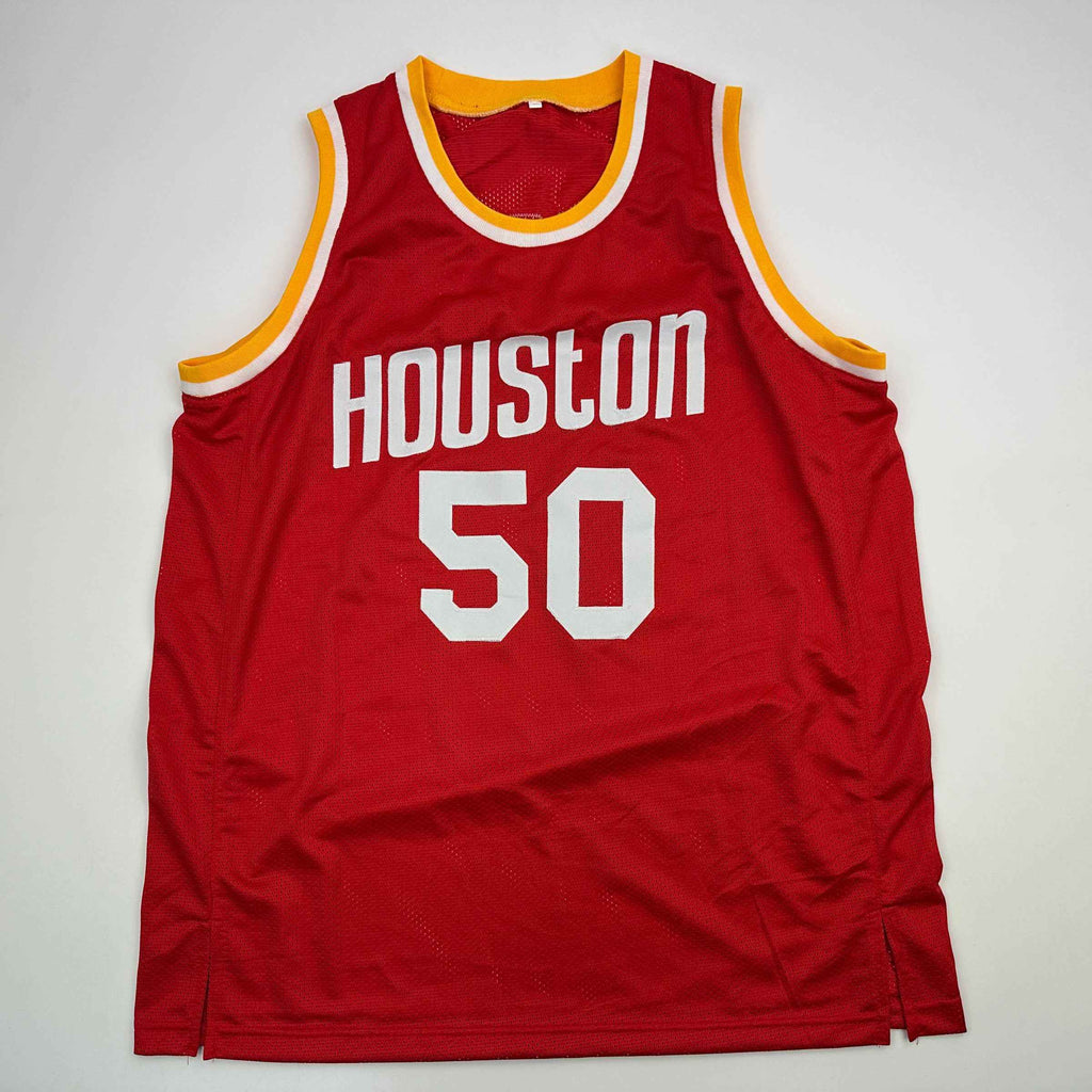 Autographed/Signed Ralph Sampson Houston Red Basketball Jersey JSA COA