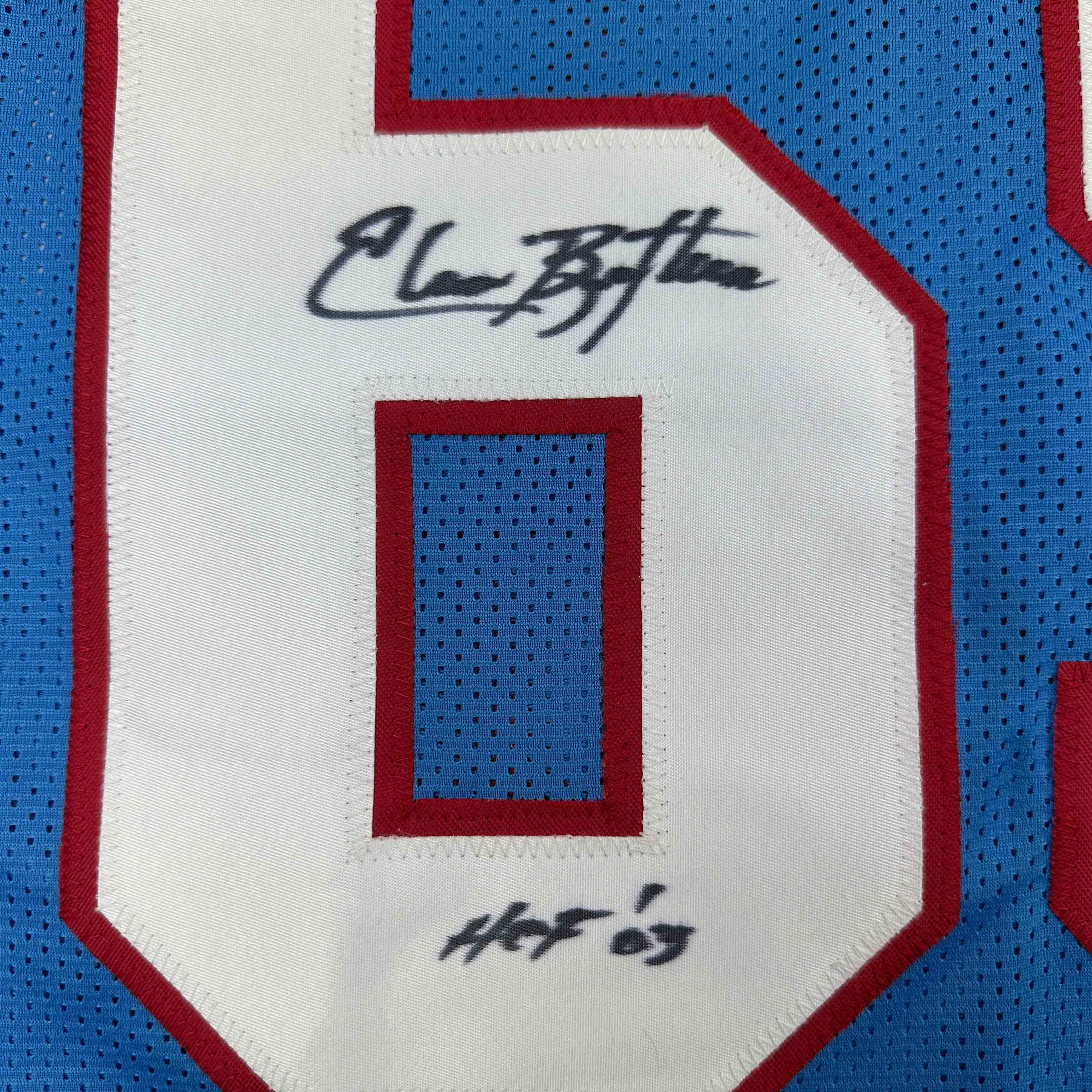Autographed/Signed Elvin Bethea HOF 03 Tennessee Retro Light Blue Football Jersey JSA COA