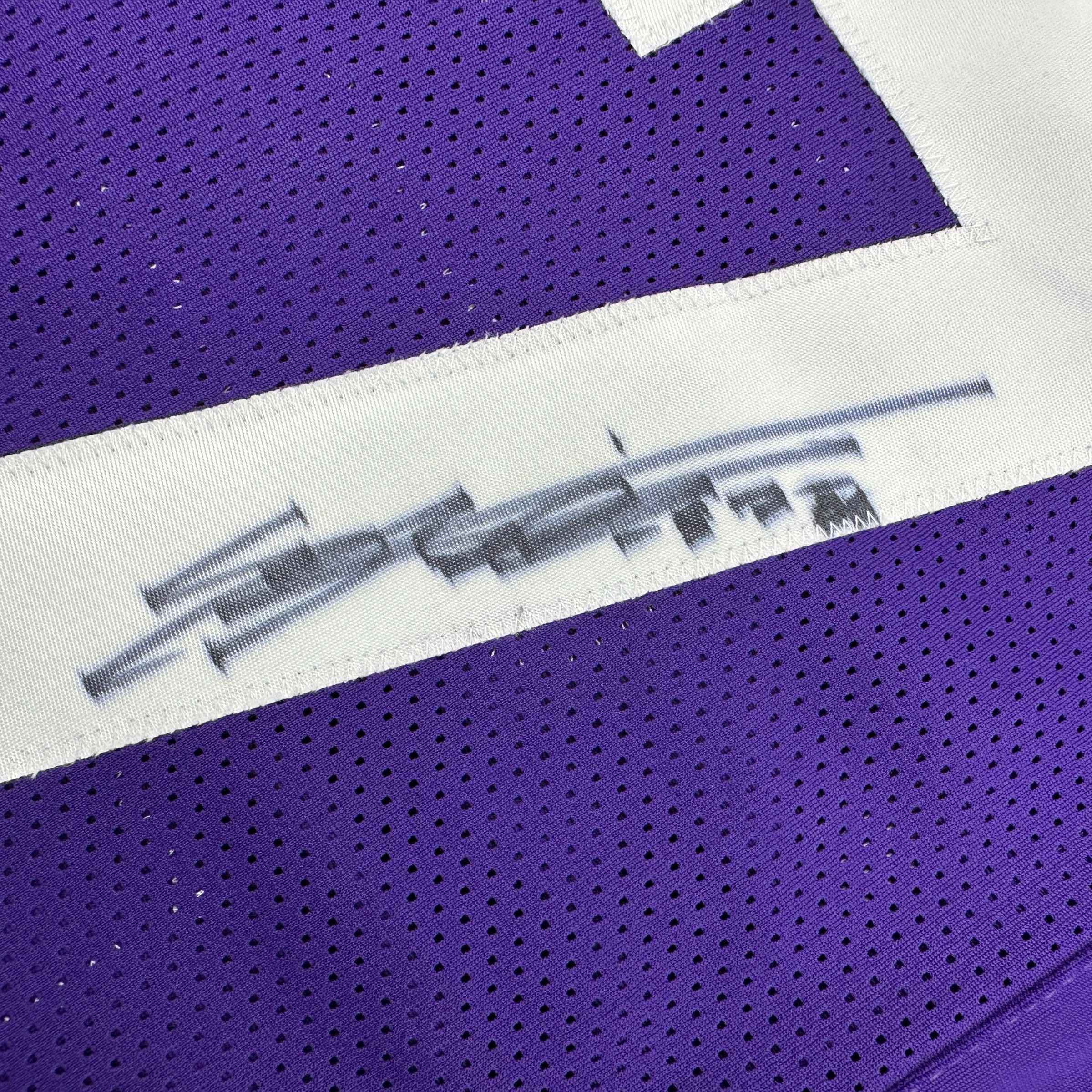 Autographed/Signed Everson Griffen Minnesota Purple Football Jersey JSA COA