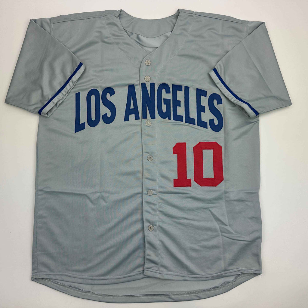 Autographed/Signed Gary Sheffield Los Angeles LA Grey Baseball Jersey JSA COA