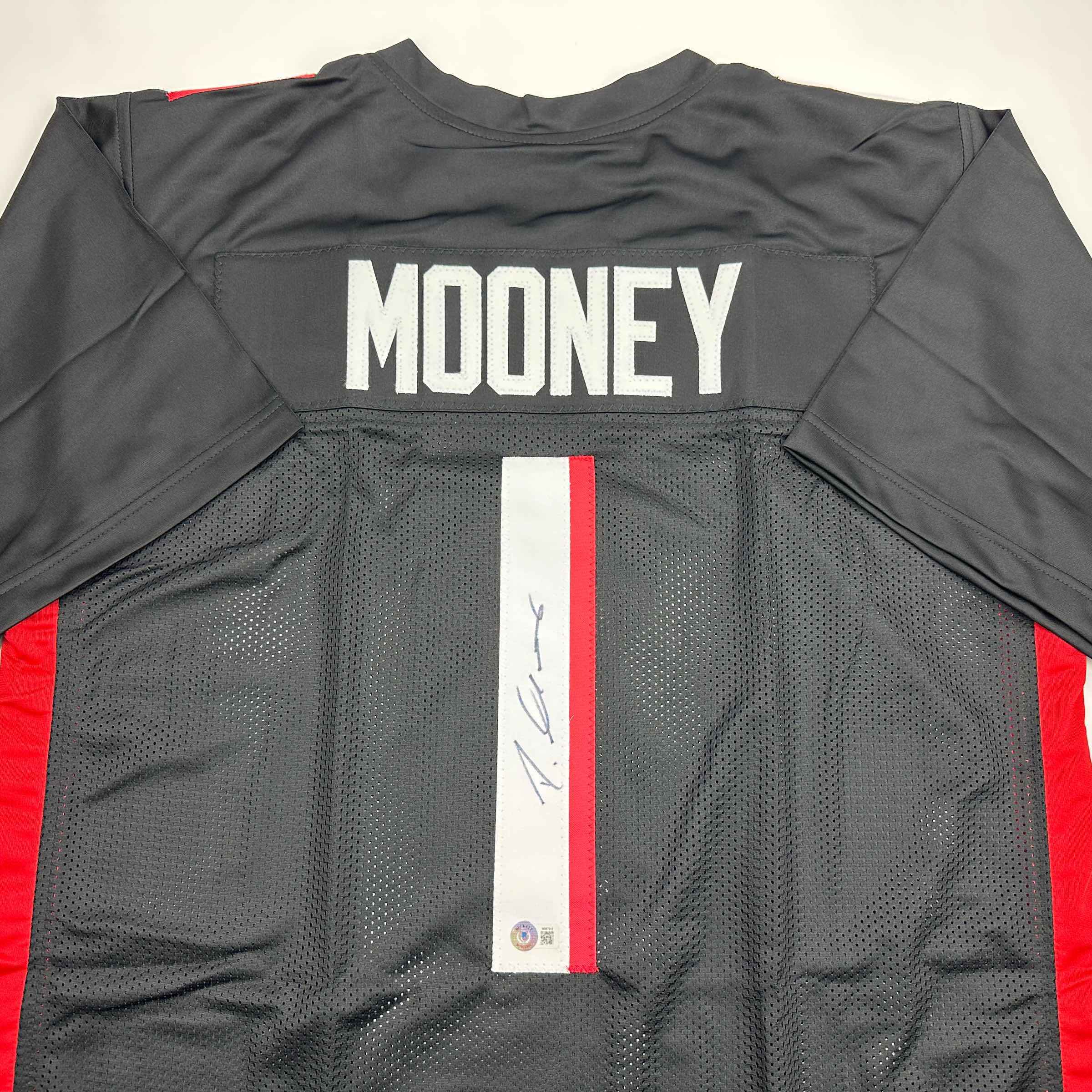 Autographed/Signed Darnell Mooney Atlanta Black Football Jersey Beckett BAS COA