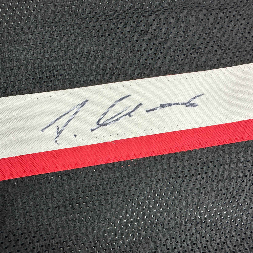 Autographed/Signed Darnell Mooney Atlanta Black Football Jersey Beckett BAS COA