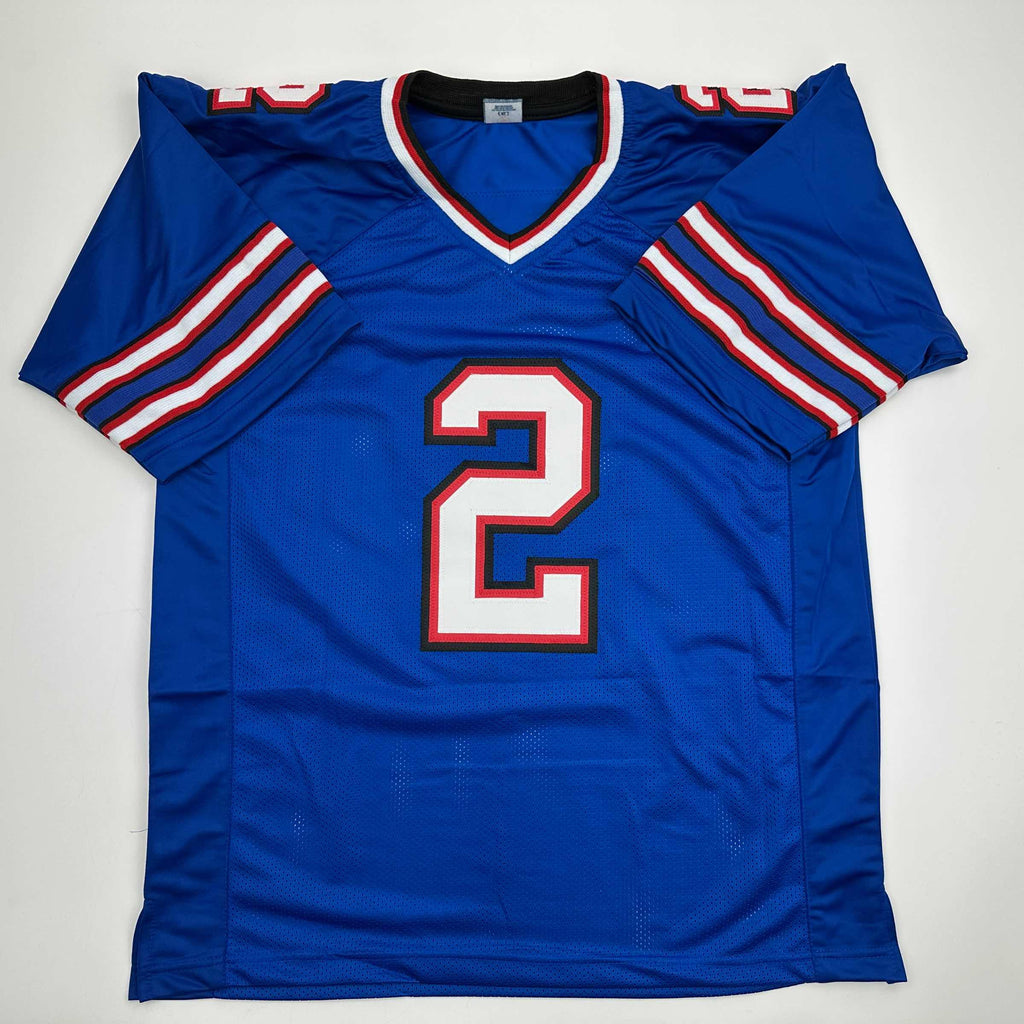 Autographed/Signed Tyler Bass Buffalo Blue Football Jersey JSA COA