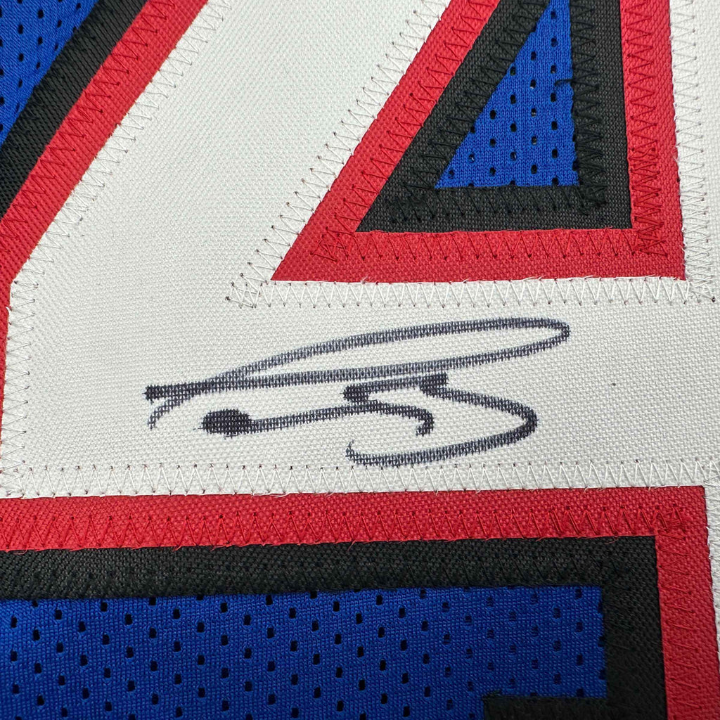 Autographed/Signed Terrel Bernard Buffalo Blue Football Jersey Beckett BAS COA
