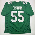 Autographed/Signed Brandon Graham Philadelphia Kelly Green Football Jersey JSA COA