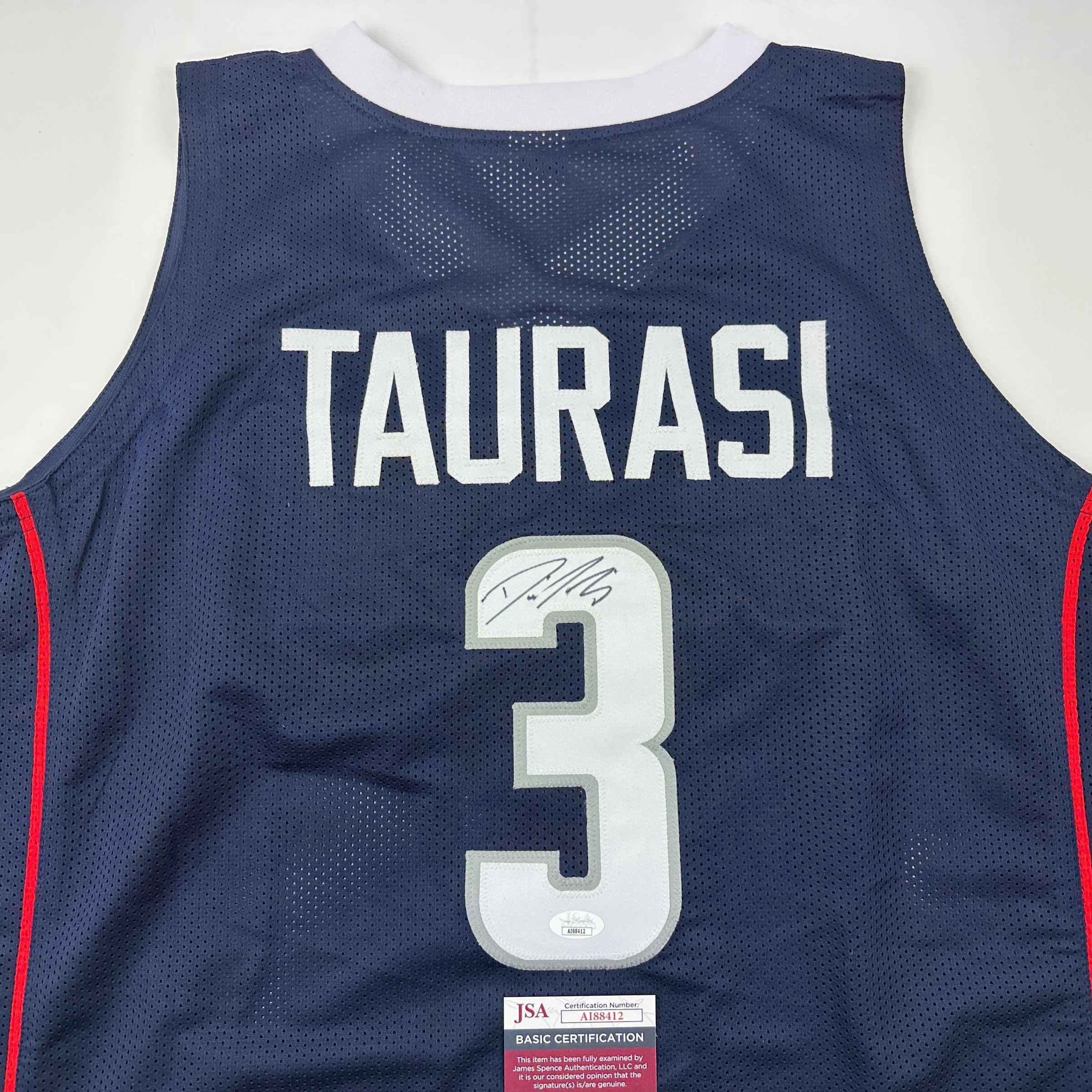 Autographed/Signed Diana Taurasi UConn Connecticut Blue College Basketball Jersey JSA COA
