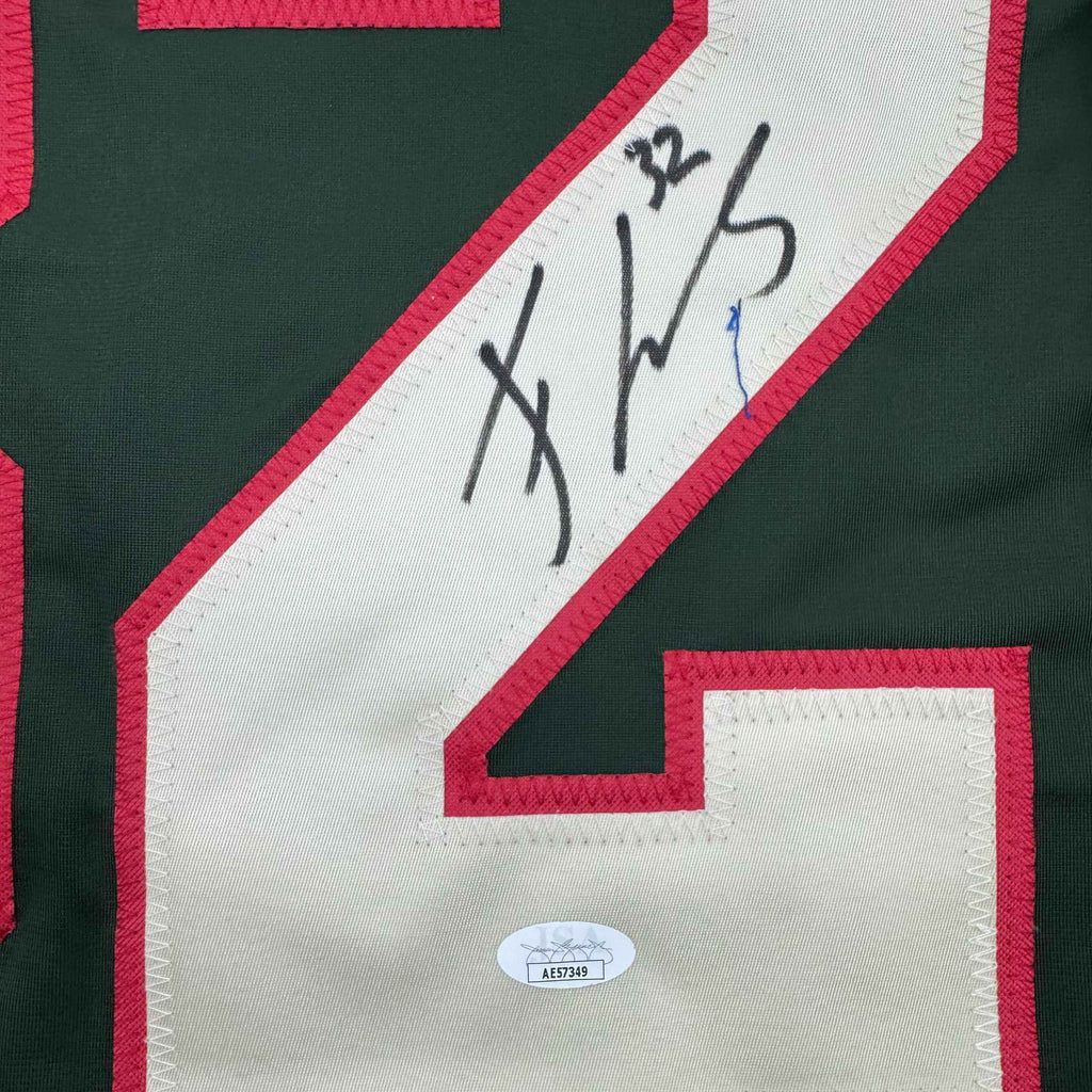 Autographed/Signed Filip Gustavsson Minnesota Green Hockey Jersey JSA COA