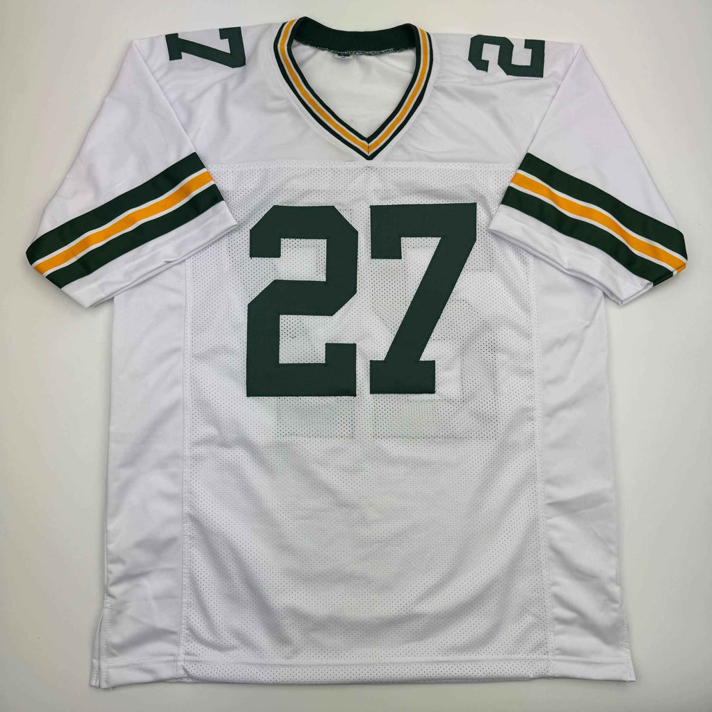 Autographed/Signed Eddie Lacy Green Bay White Football Jersey JSA COA