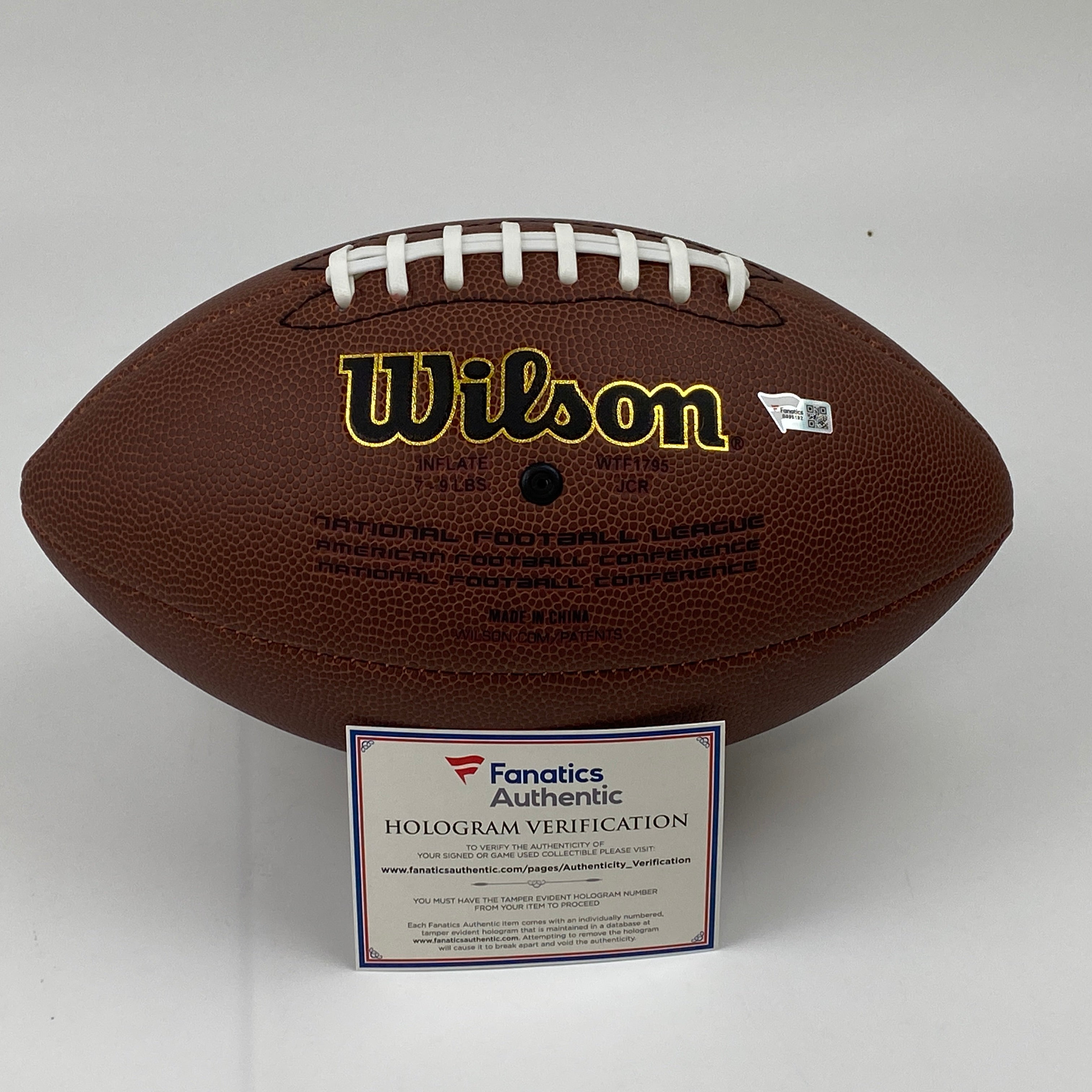 Autographed/Signed Jonathan Taylor Indianapolis Colts Full Size F/S Brown Wilson Football Fanatics COA