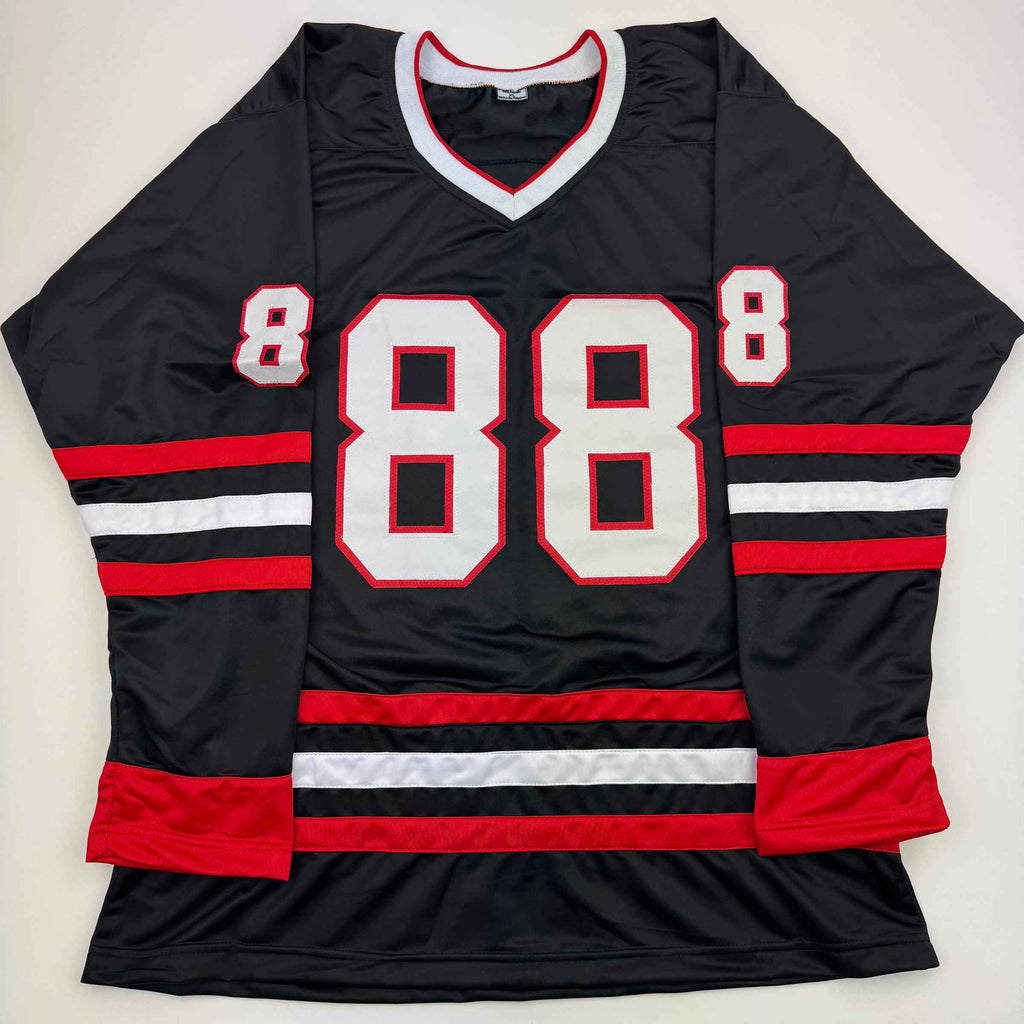 Autographed/Signed Patrick Kane Chicago Black Hockey Jersey JSA COA