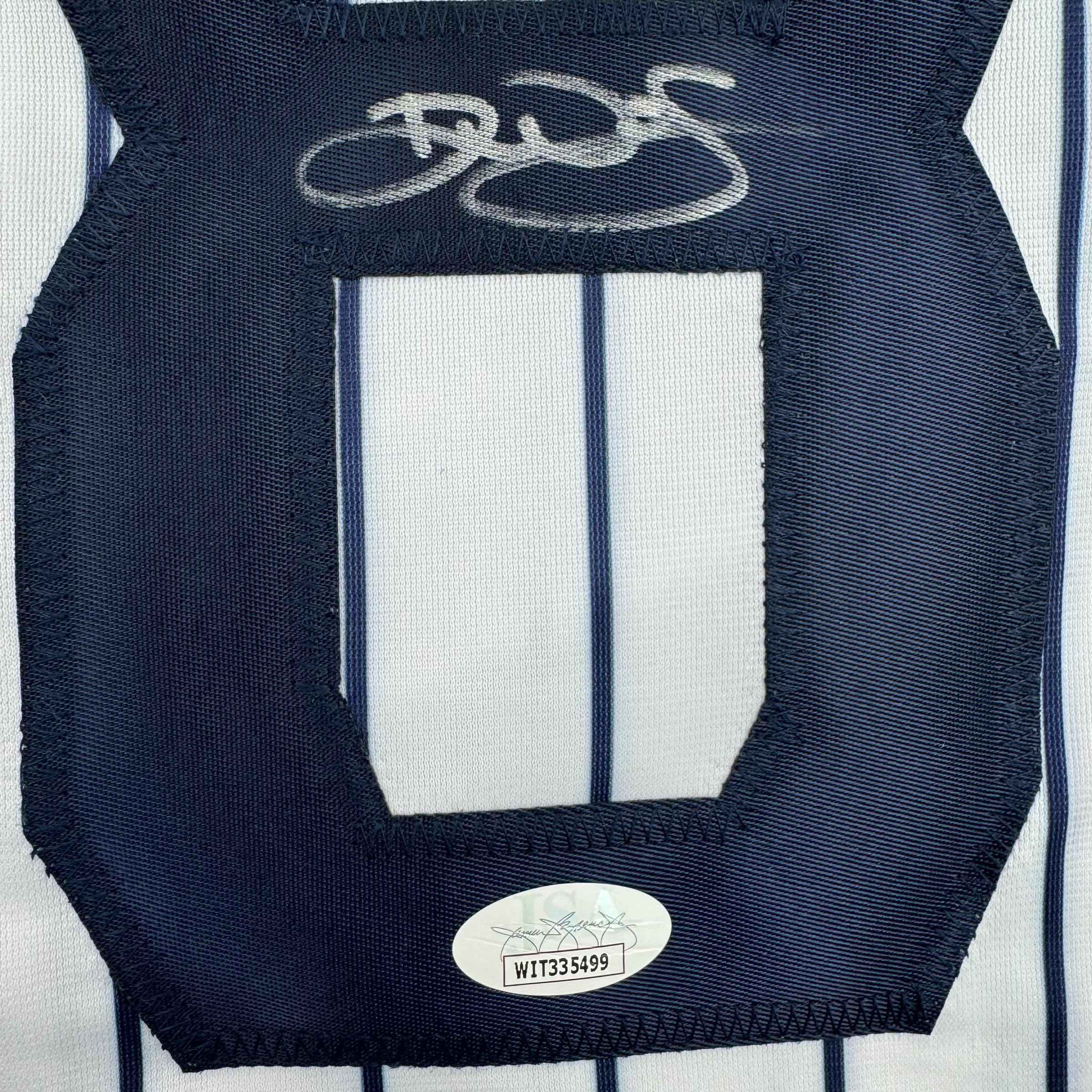 Autographed/Signed Devin Williams New York Pinstripe Baseball Jersey JSA COA
