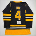 Autographed/Signed Bobby Orr Boston Bruins Black Hockey Jersey Fanatics COA