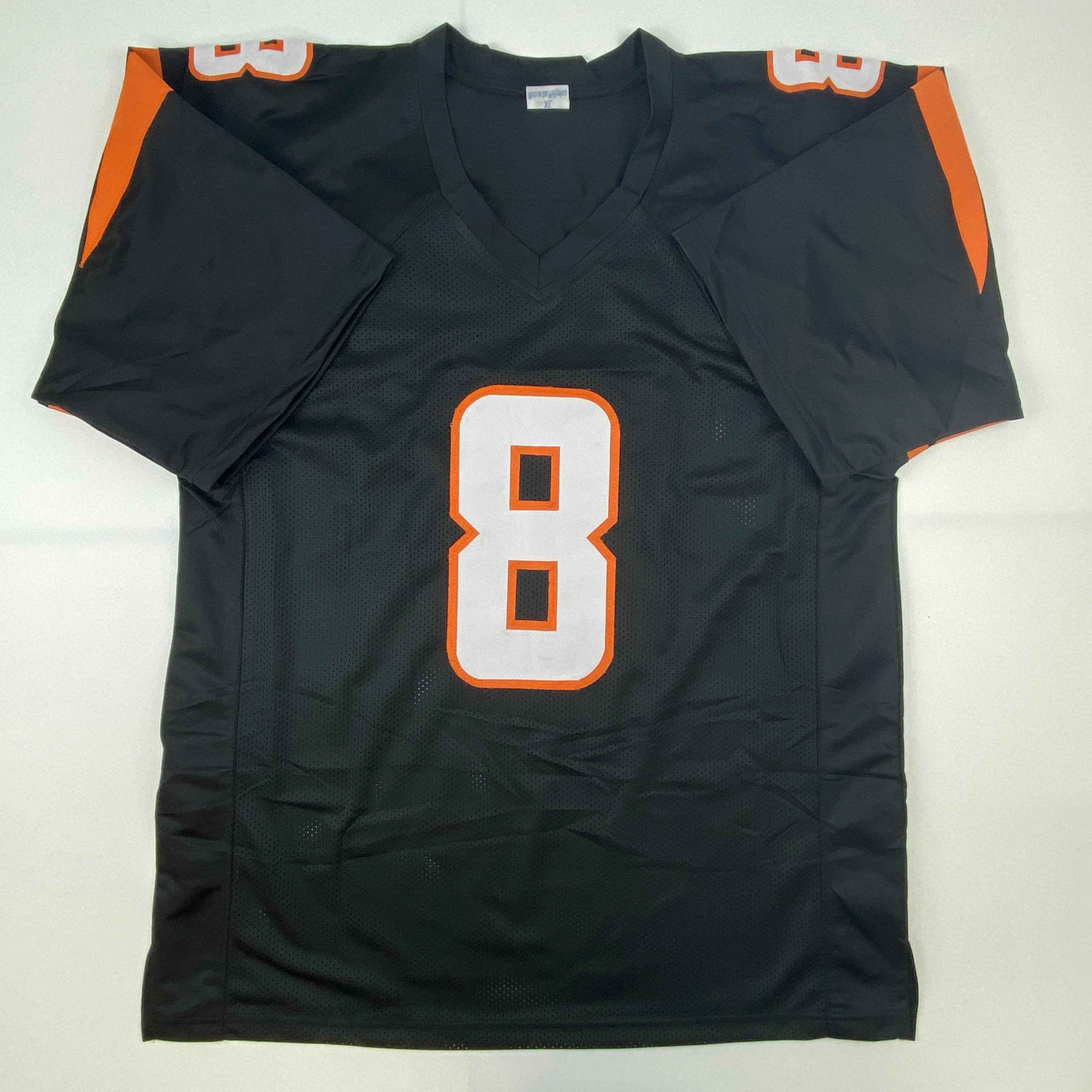 Autographed/Signed Jeff Blake Cincinnati Black Football Jersey JSA COA