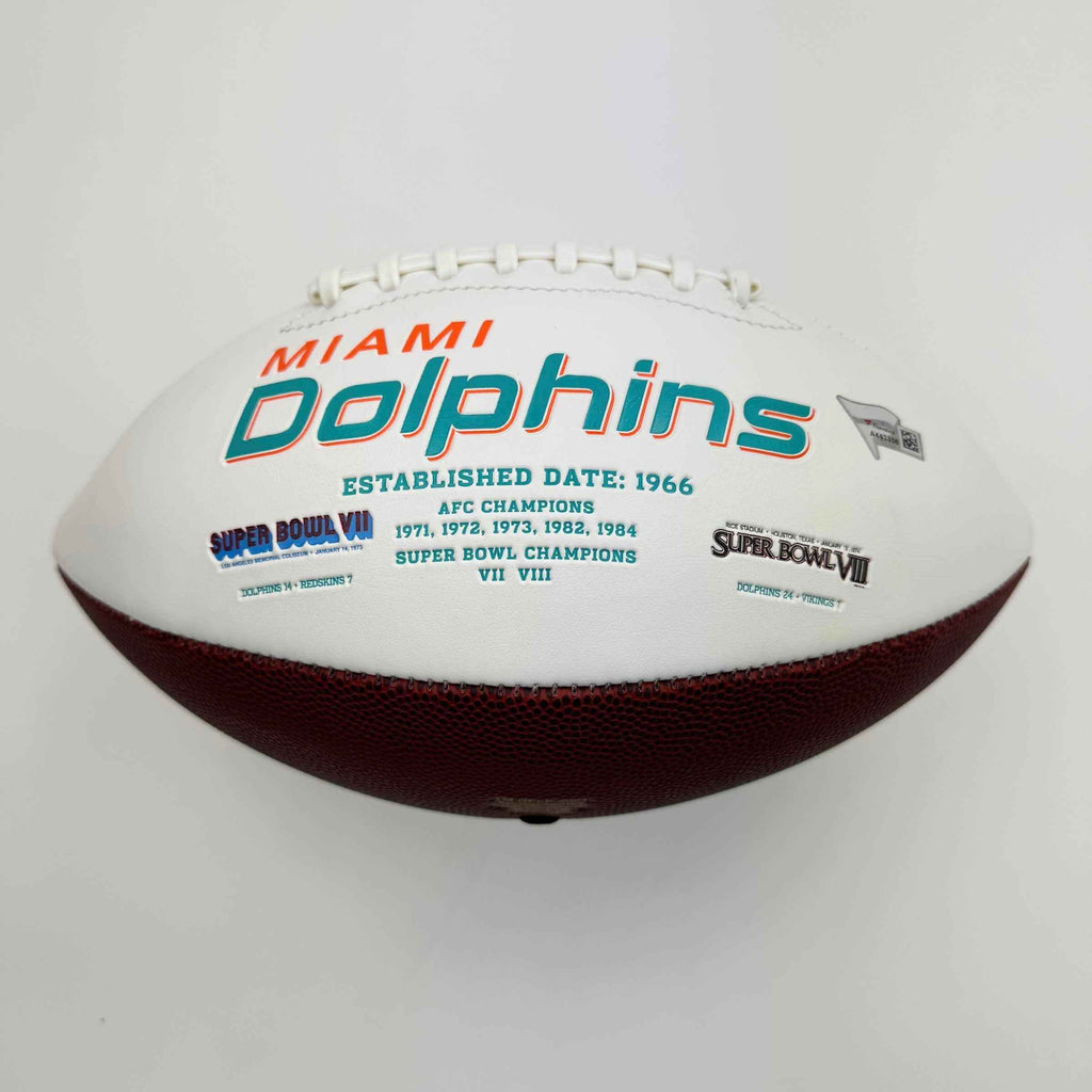 Autographed/Signed Dan Marino Miami Dolphins Full Size F/S White Panel Logo Football Fanatics COA