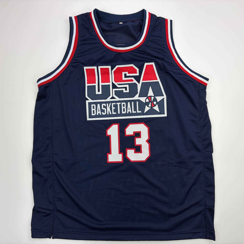 Autographed/Signed Shaquille Shaq O'Neal USA United States Blue Basketball Jersey PSA/DNA COA