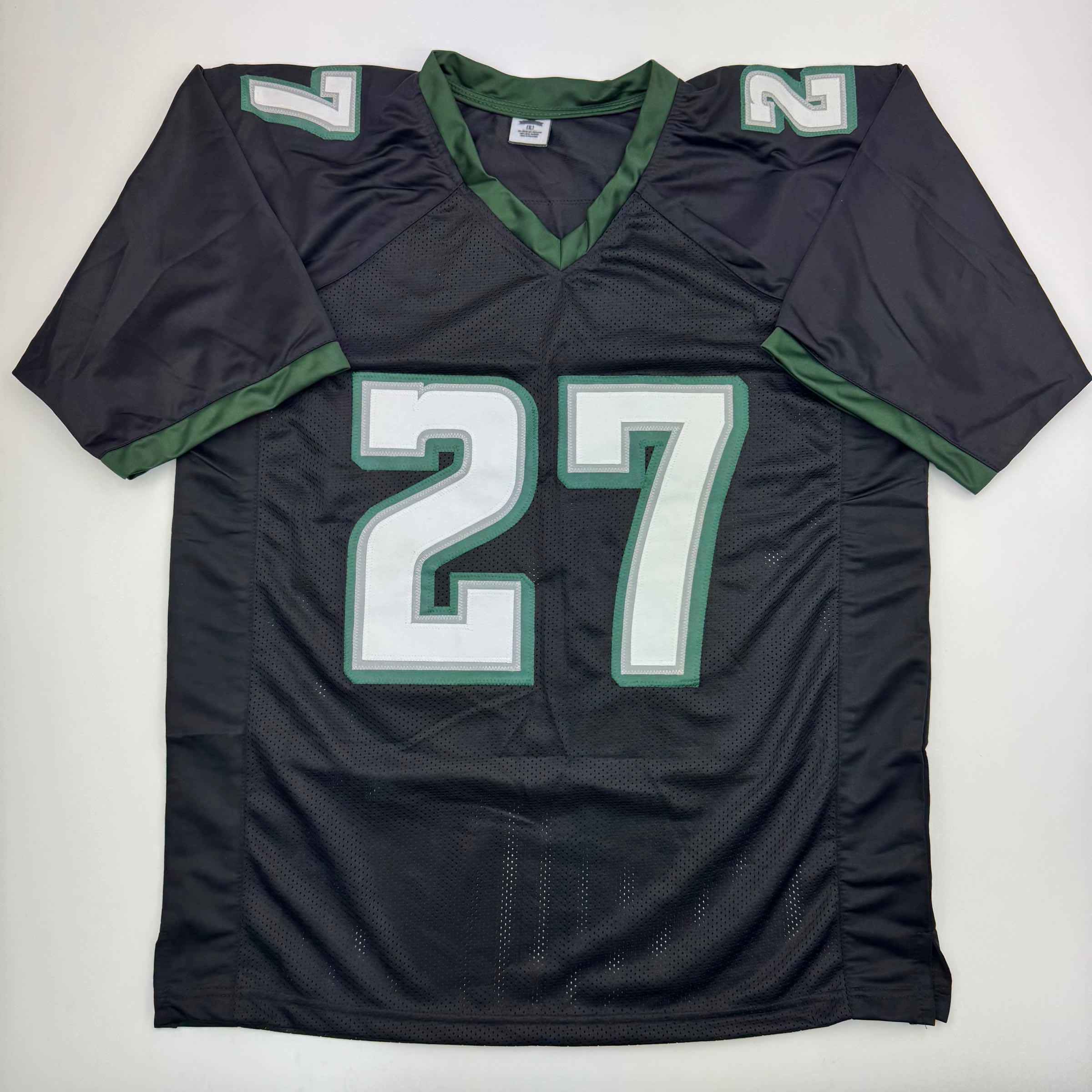 Autographed/Signed Quinyon Mitchell Philadelphia Black Football Jersey JSA COA